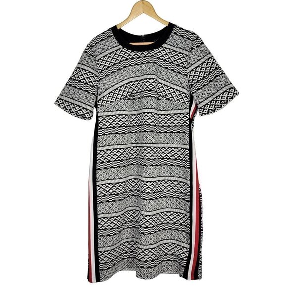ELOQUII Women's Patterned Sweater/Quilted Stretchy Dress With Stripe Sides Sz 14 - Picture 1 of 13